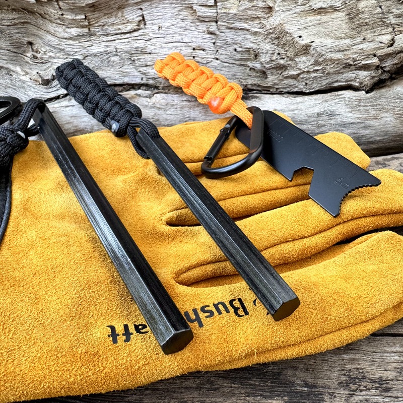 Fire Starting Kit - Bastão de Magnésio Hexagonal de Corda