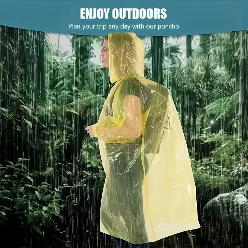 Emergency Poncho Rain - Capa de chuva descartável à prova