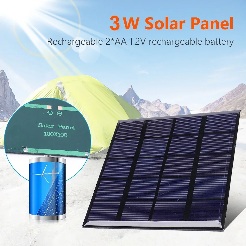 Solar Emergency Charger - Painel solar 3w 5v placa solar