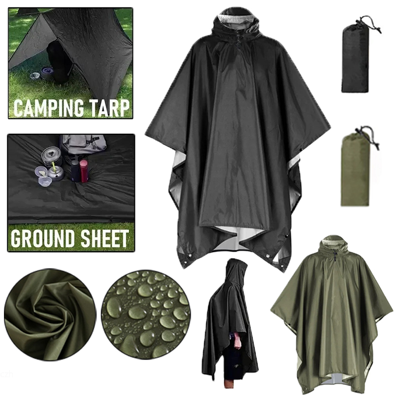 Capa de chuva militar 3 em 1,  - Emergency Poncho Rain avaliação e preço