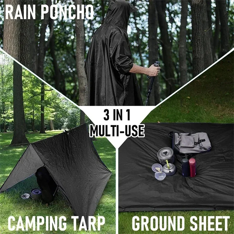 Capa de chuva militar 3 em 1,  - Emergency Poncho Rain avaliação e preço