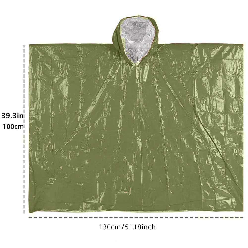 Poncho de chuva térmico de sob - Survival Blanket Reflective avaliação e preço