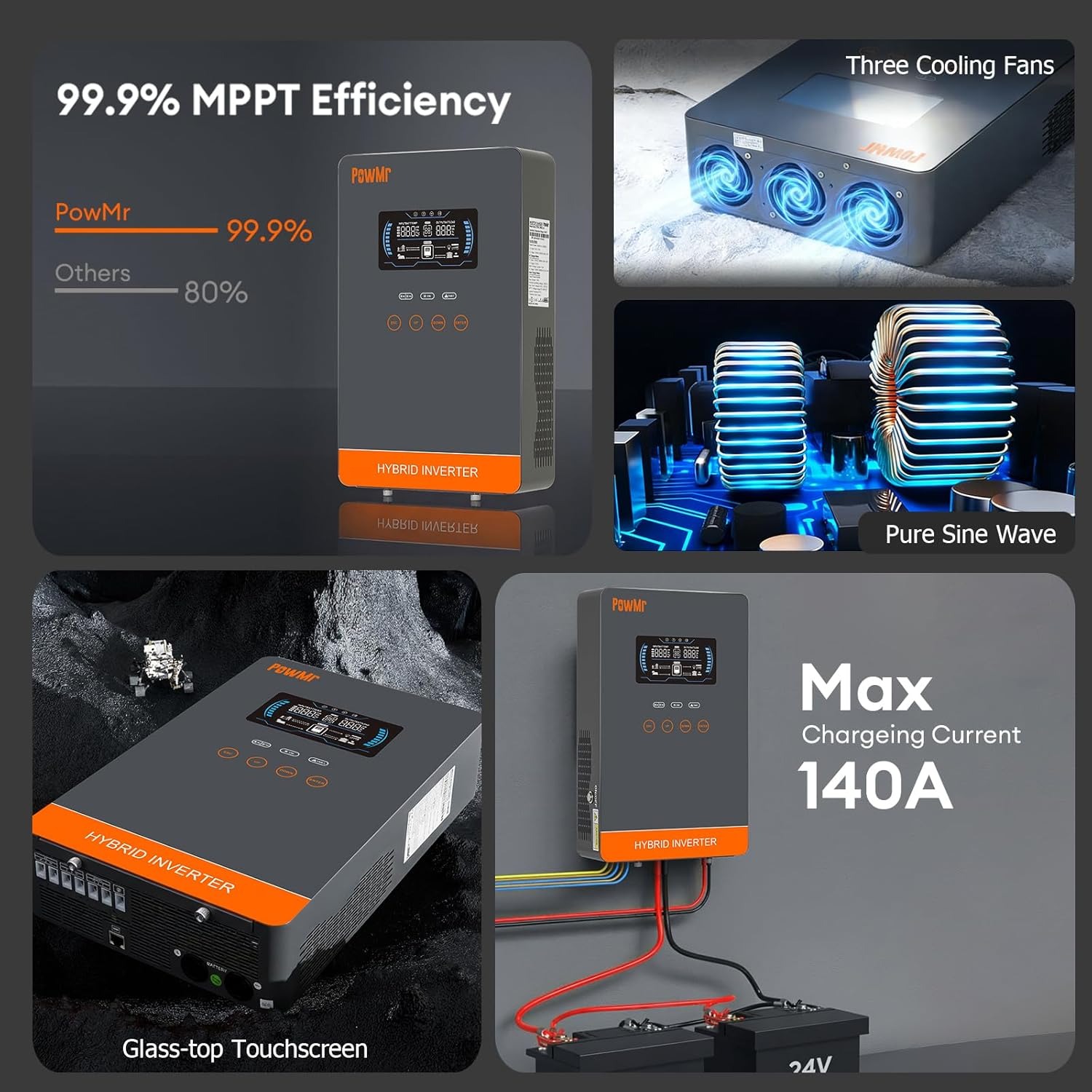 Inversor Solar Híbrido PowMr U - Solar Emergency Charger avaliação e preço