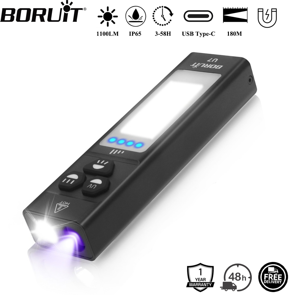 Boruit u7 uv led edc lanterna  - Fishing Kit Compact avaliação e preço