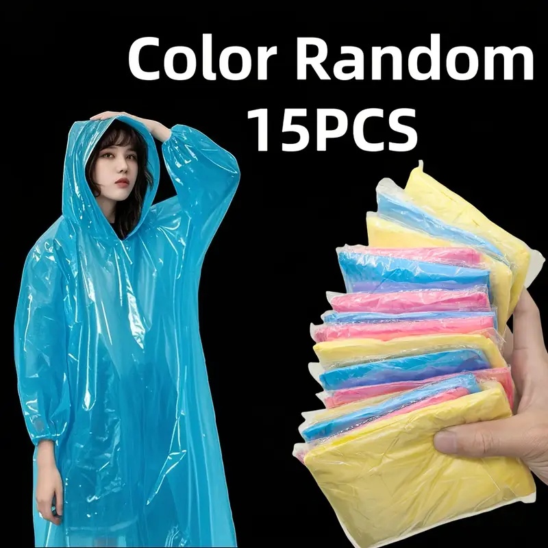 Poncho de chuva transparente d - Emergency Poncho Rain avaliação e preço