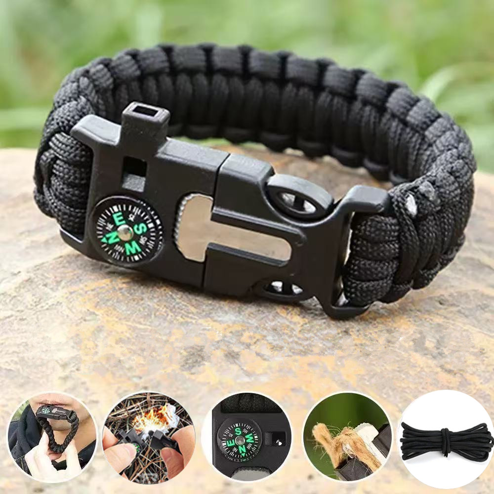 Pulseira de bússola cinco em u - Fire Starting Kit avaliação e preço