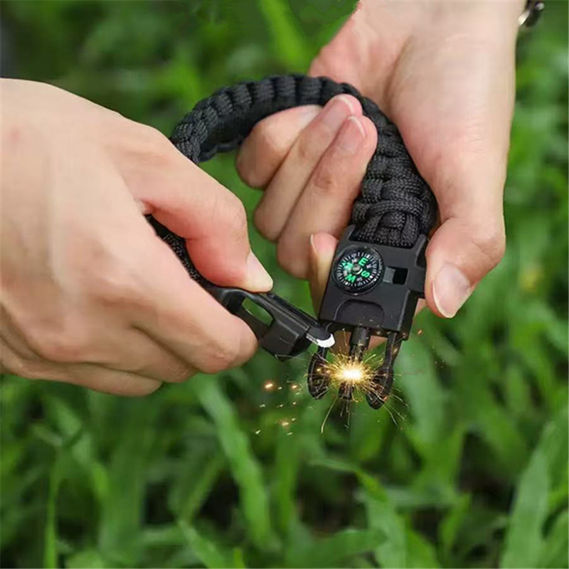 Pulseira de bússola cinco em u - Fire Starting Kit avaliação e preço