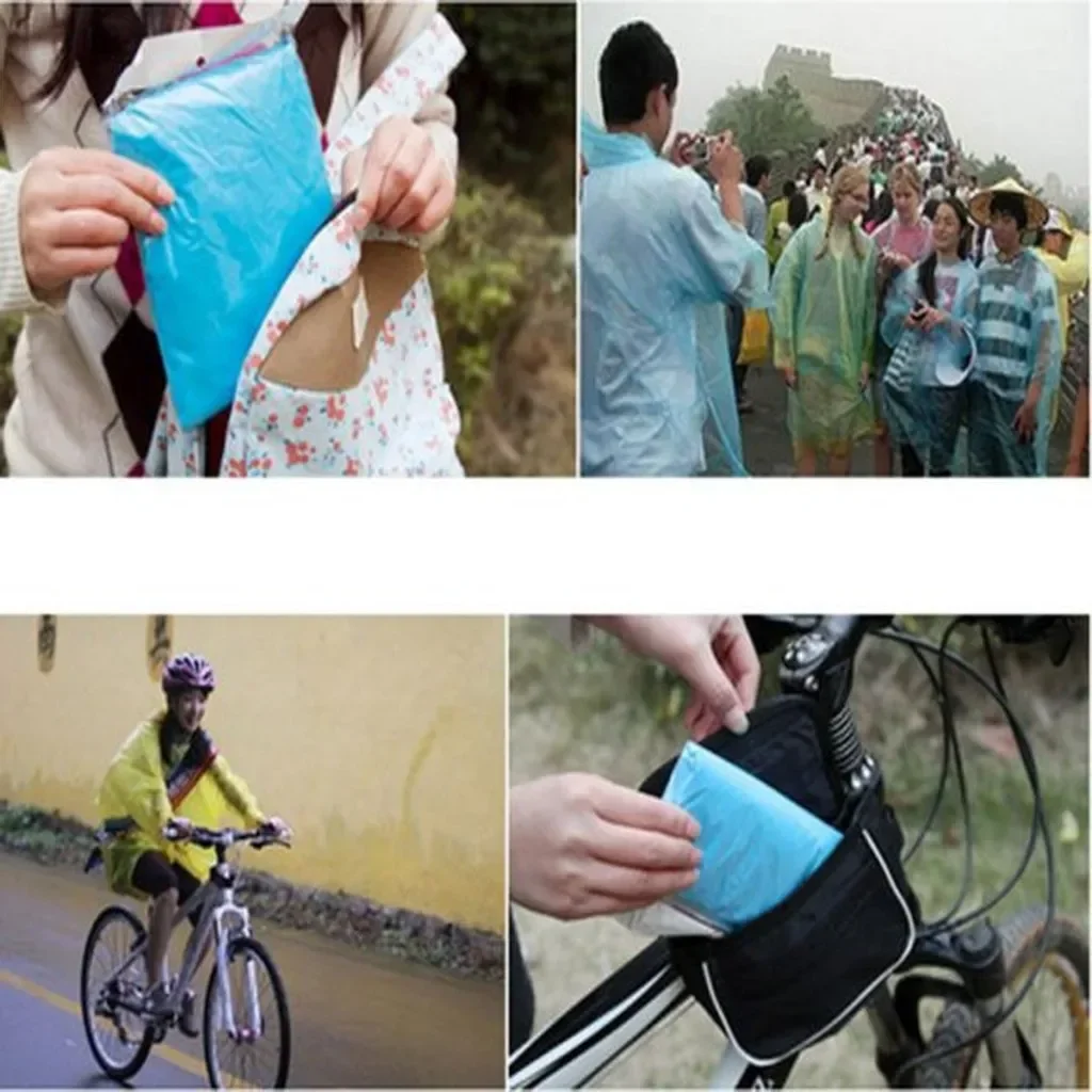 5/10pc capa de chuva descartáv - Emergency Poncho Rain avaliação e preço
